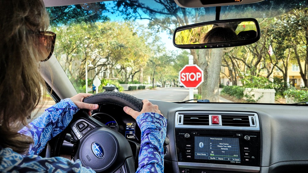 au volant d'une voiture